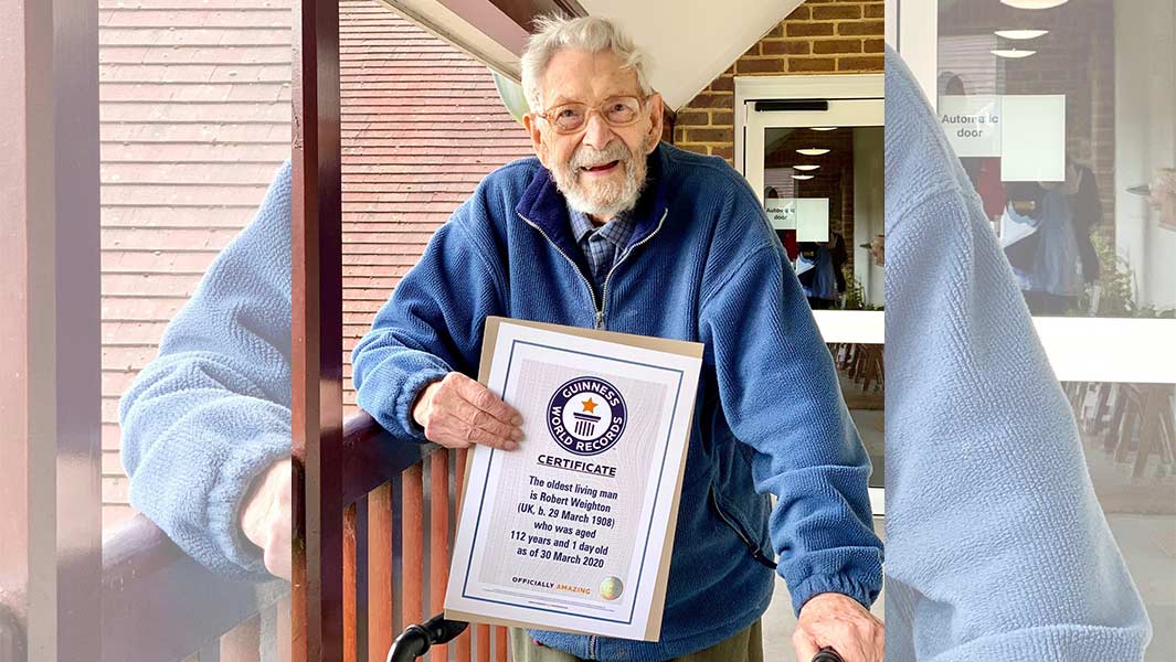 Bob Weighton confirmado como el hombre vivo más longevo del mundo con 112 años
