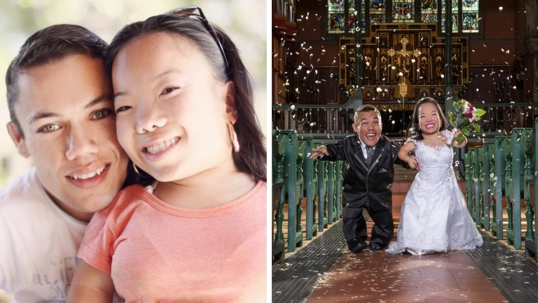 Shortest married couple collage