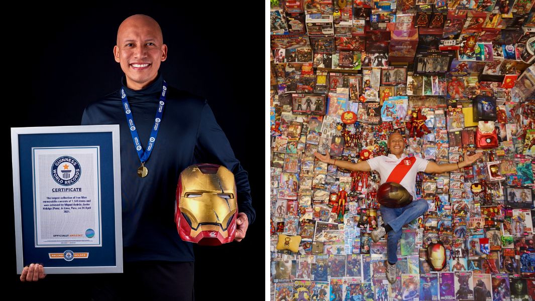 spilt image largest collection of iron man Peru