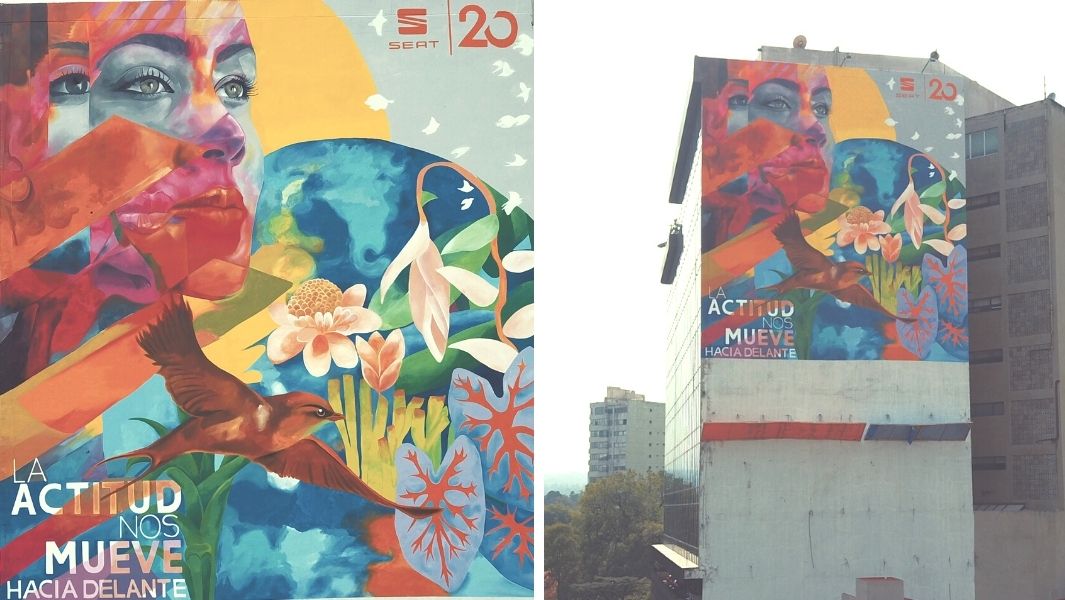AR mural in mexico city